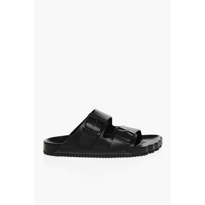 Leather SUNDAY Sliders with Double Buckle