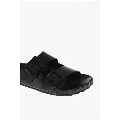 Leather SUNDAY Sliders with Double Buckle