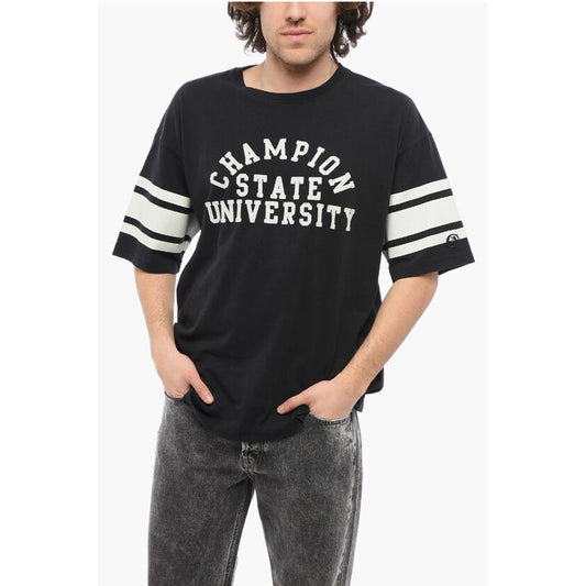 Crew-neck T-Shirt with Contrasting Details