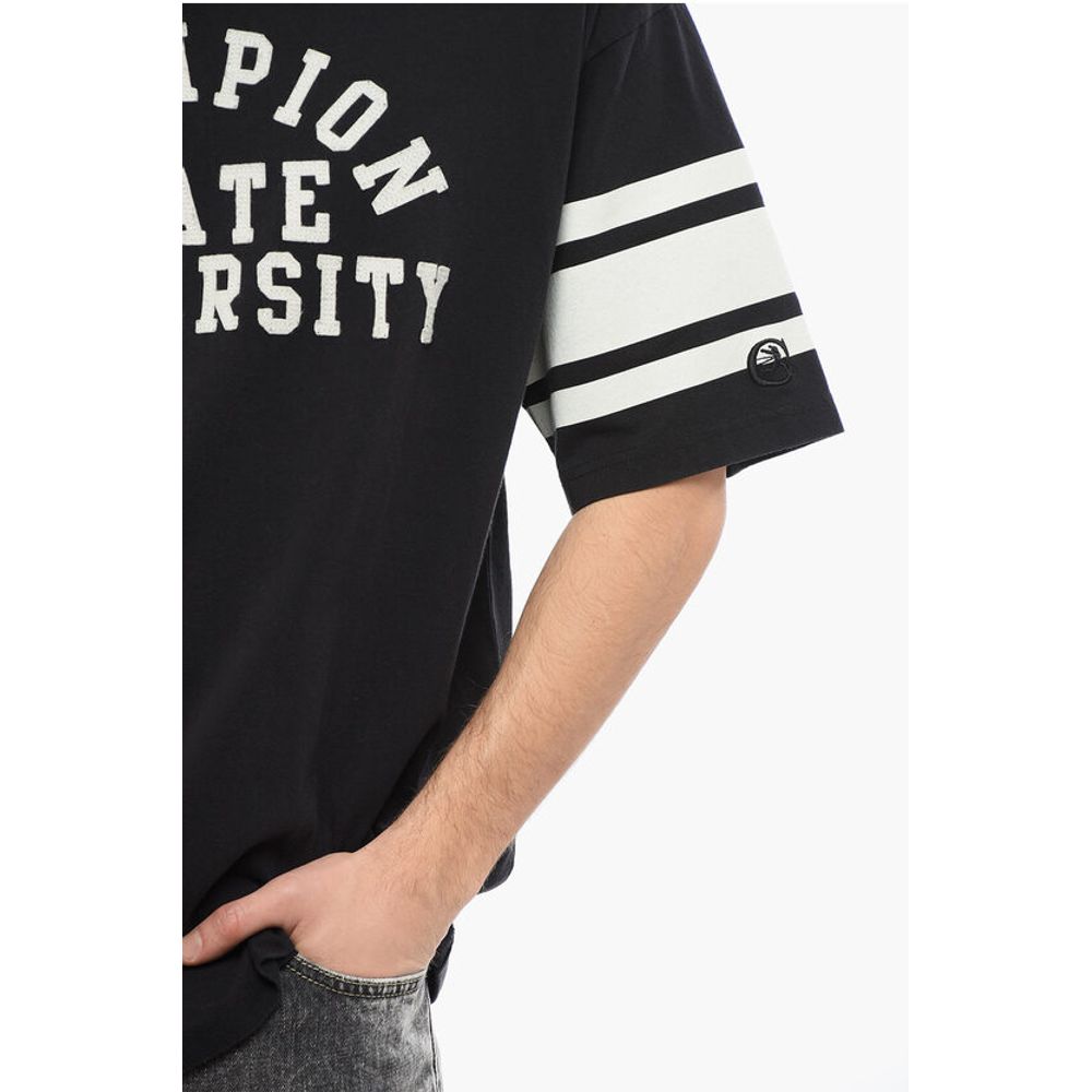 Crew-neck T-Shirt with Contrasting Details