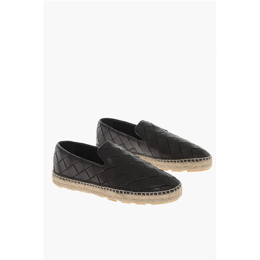 Woven Leather JACK Espadrillas with Rubber Sole