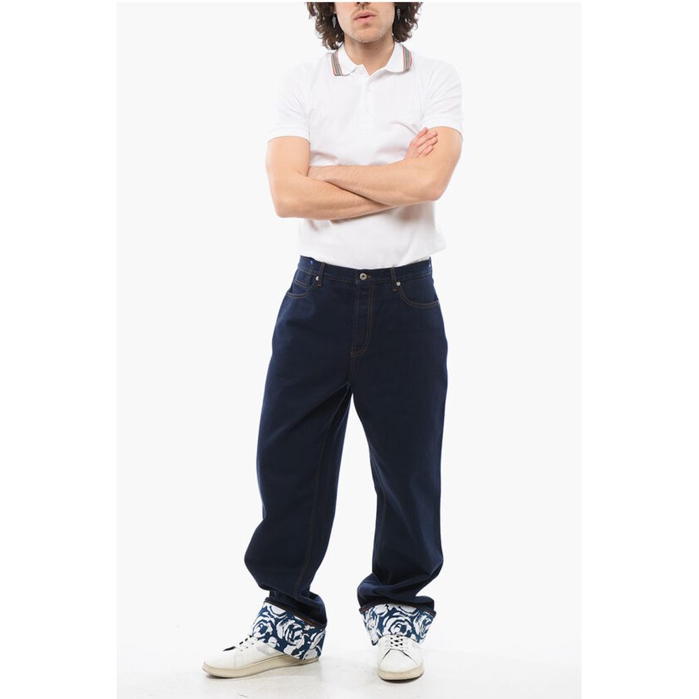 Dark-washed Wide-leg Denims