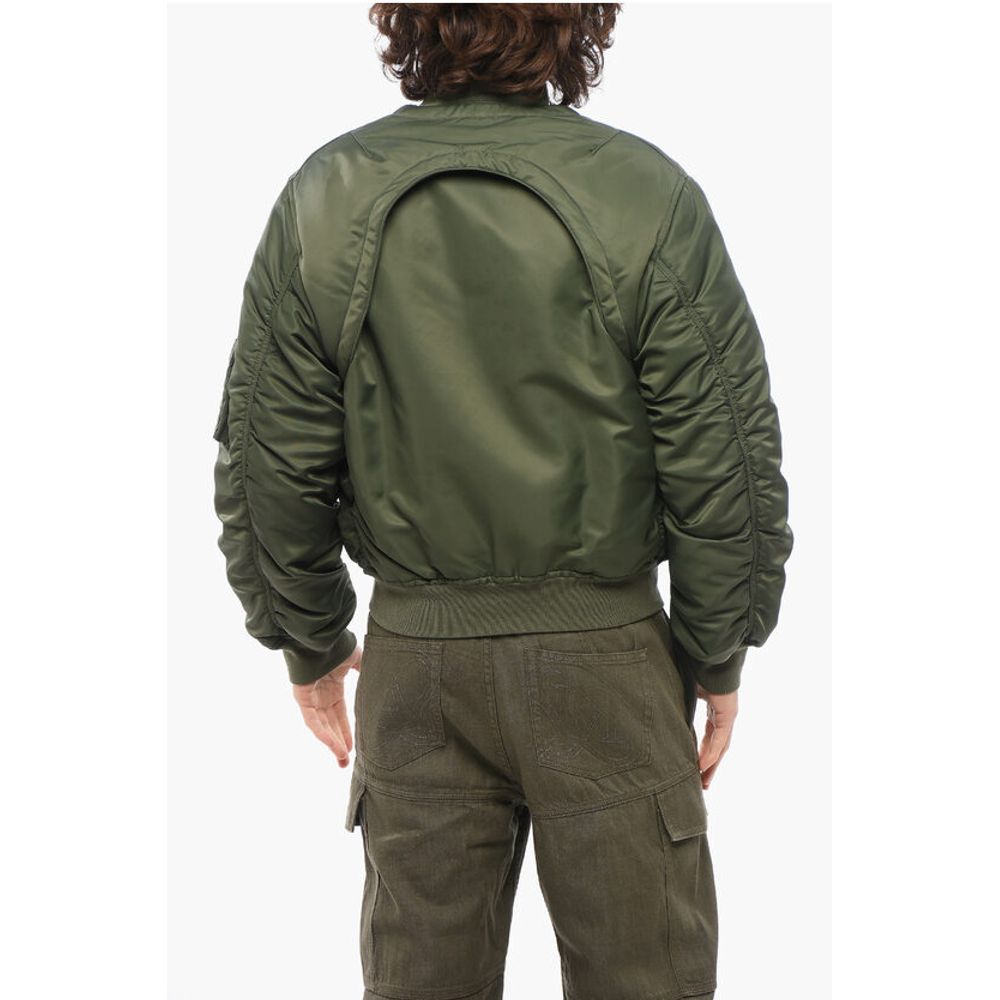 Removable Sleeves Padded Bomber Jacket