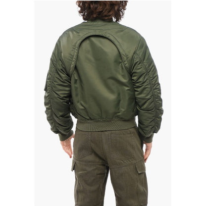 Removable Sleeves Padded Bomber Jacket
