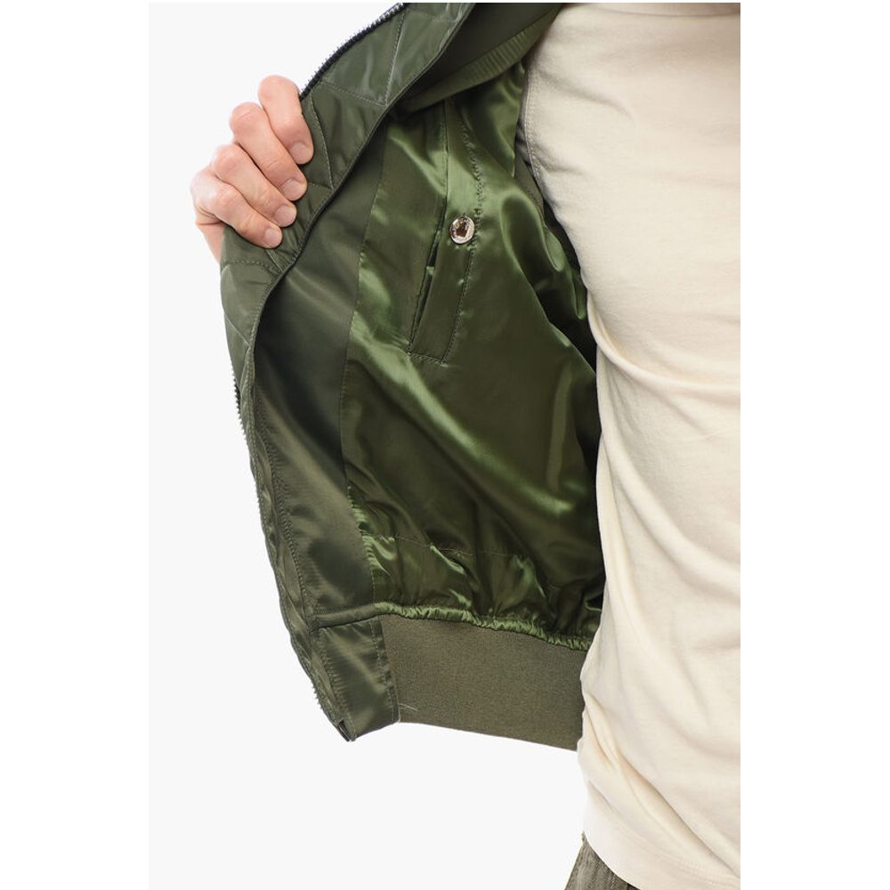 Removable Sleeves Padded Bomber Jacket