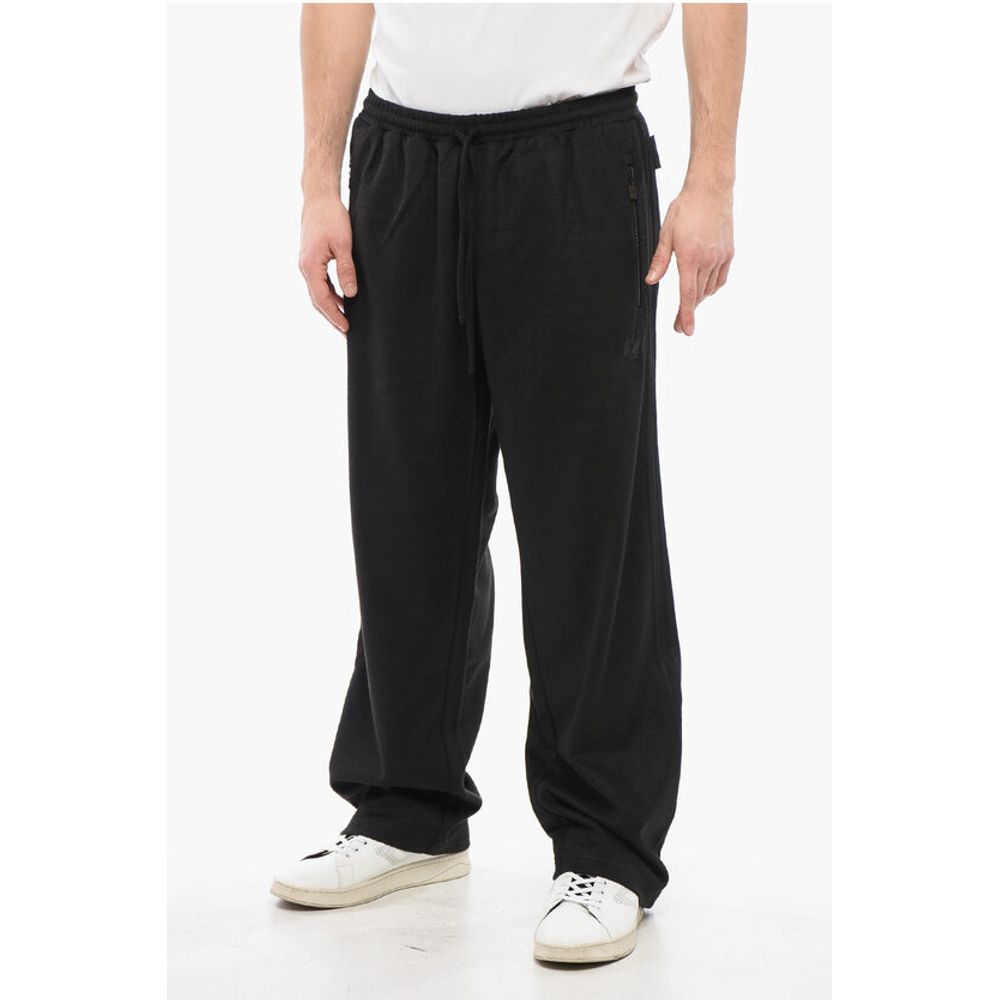 Wool Blend Joggers with Tone on Tone Details