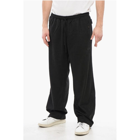 Wool Blend Joggers with Tone on Tone Details