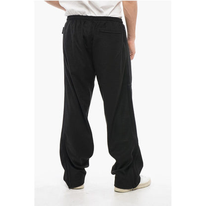 Wool Blend Joggers with Tone on Tone Details