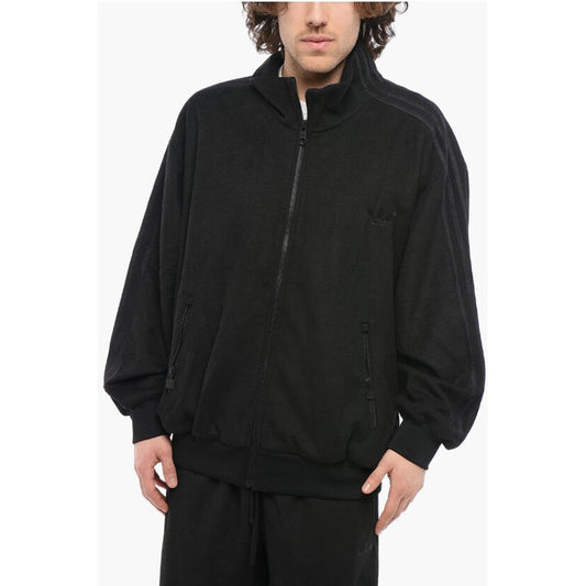 Solid Color Mock Neck Sweatshirt with Tone On Tone Details