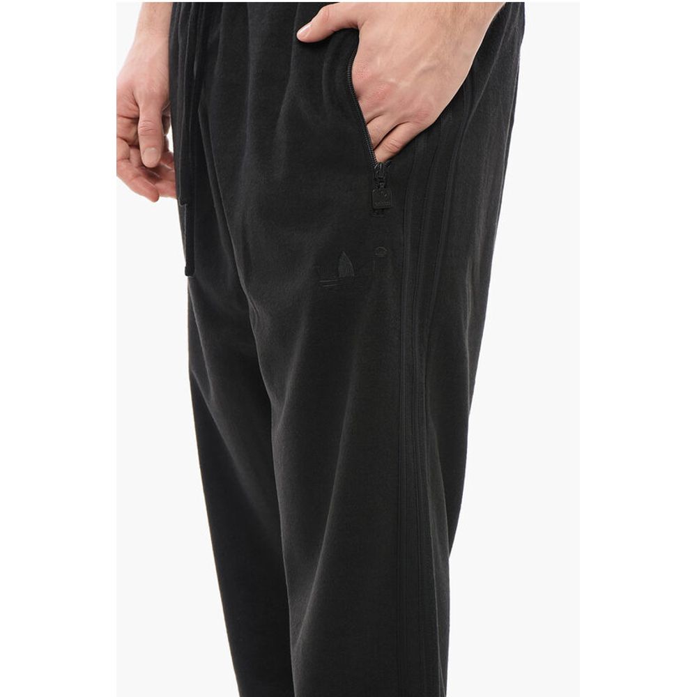 Wool Blend Joggers with Tone on Tone Details