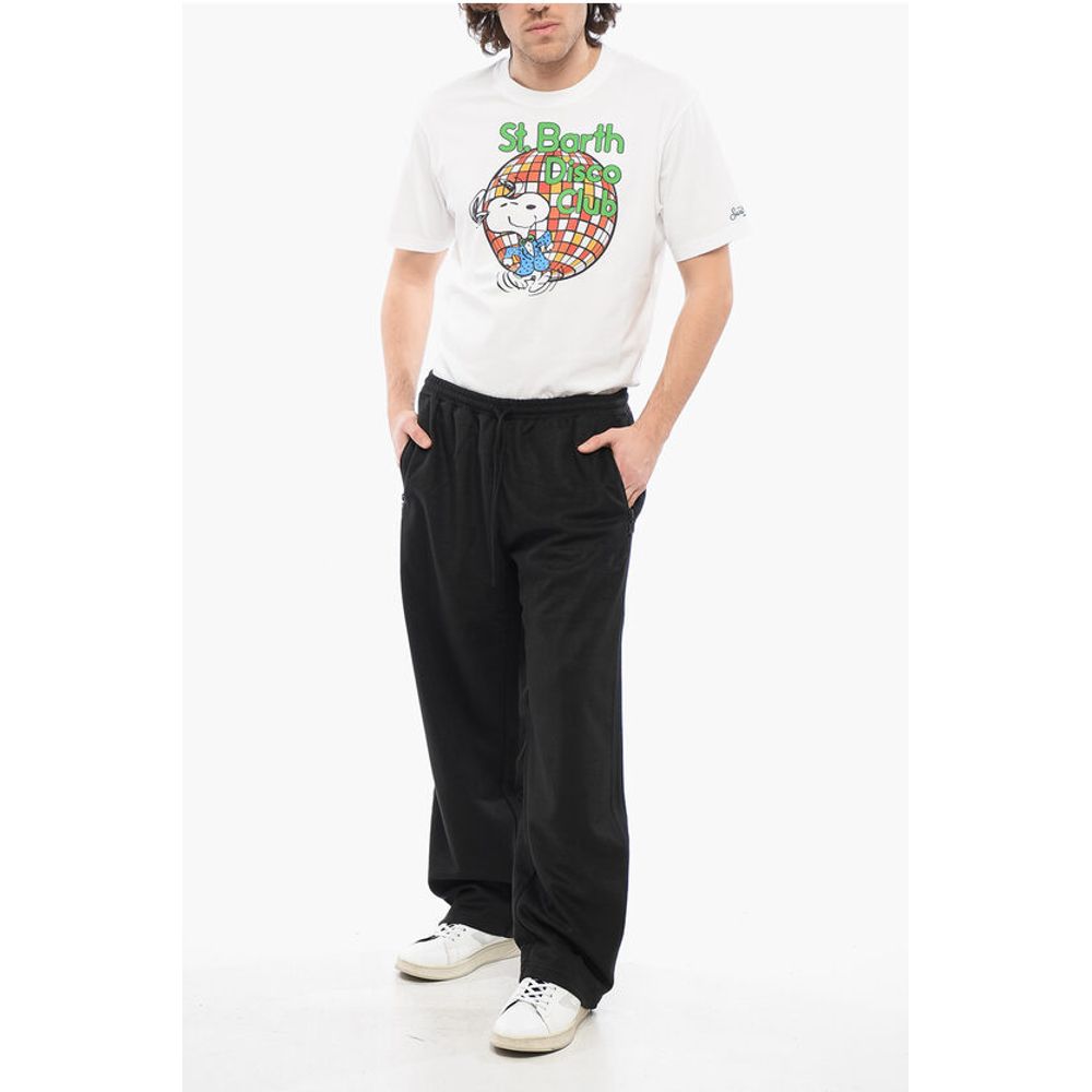 Wool Blend Joggers with Tone on Tone Details