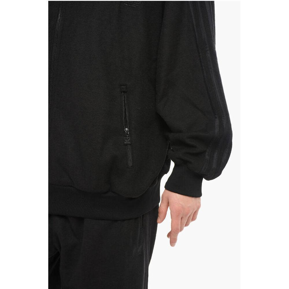 Solid Color Mock Neck Sweatshirt with Tone On Tone Details