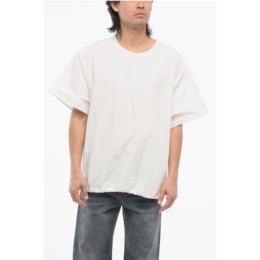 WALES BONNER Cotton Poplin Shirt with Drawstring Hem