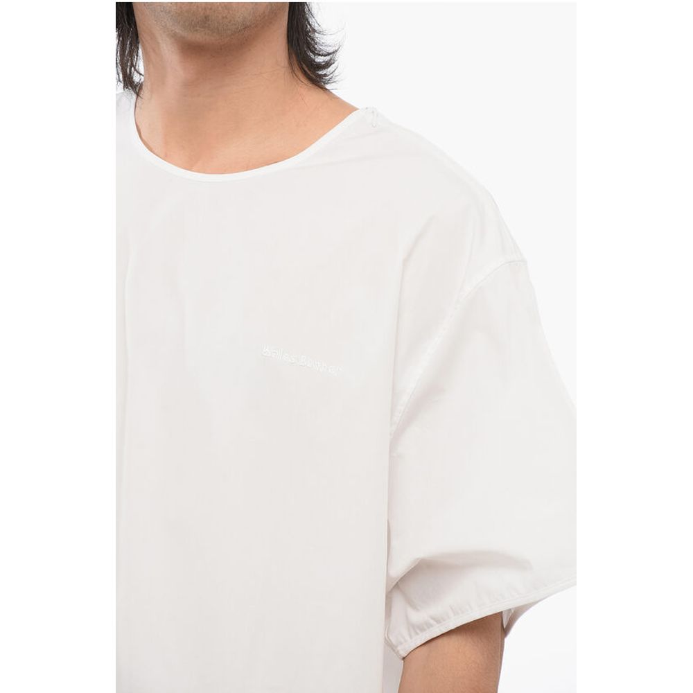 WALES BONNER Cotton Poplin Shirt with Drawstring Hem