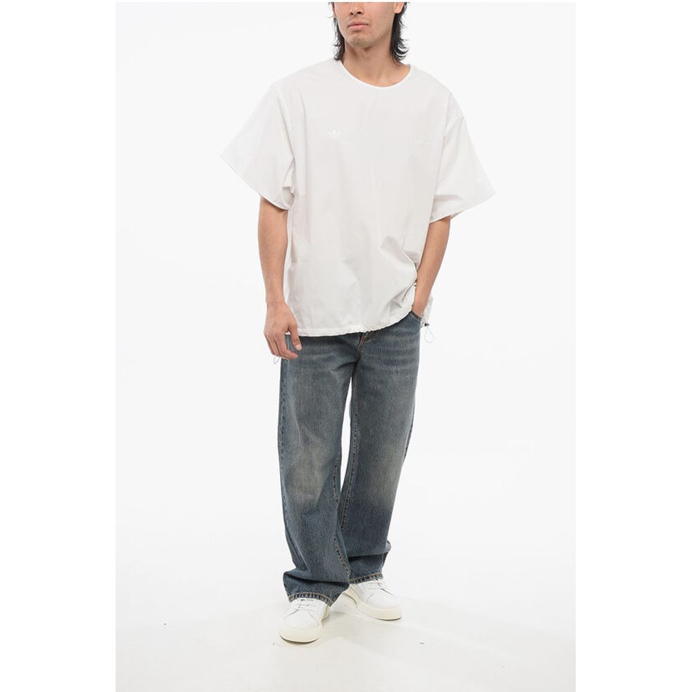WALES BONNER Cotton Poplin Shirt with Drawstring Hem