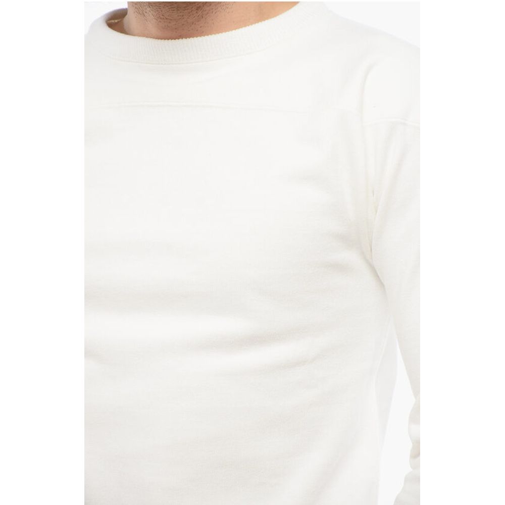 Solid Color Cotton Crew-neck Sweatshirt