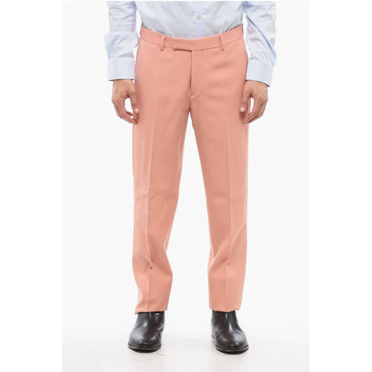 Wool Slim Pants with Pleats