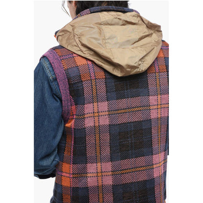 Linen-blended Vest with Removable Hood