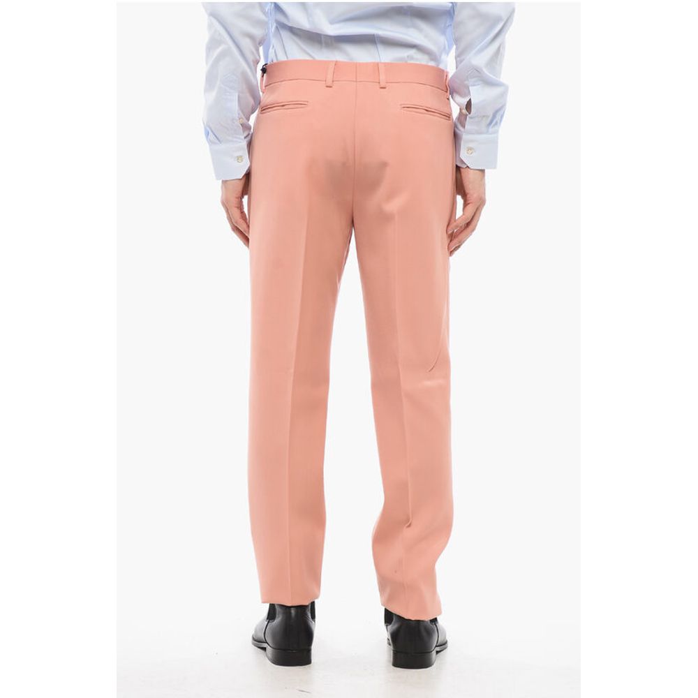 Wool Slim Pants with Pleats