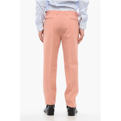 Wool Slim Pants with Pleats