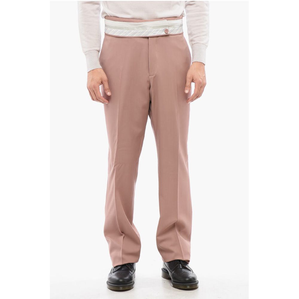 Wool Cigarette Pants with Pleats