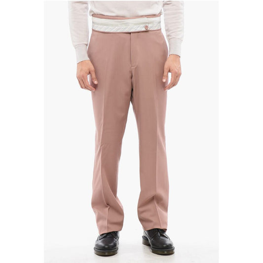 Wool Cigarette Pants with Pleats
