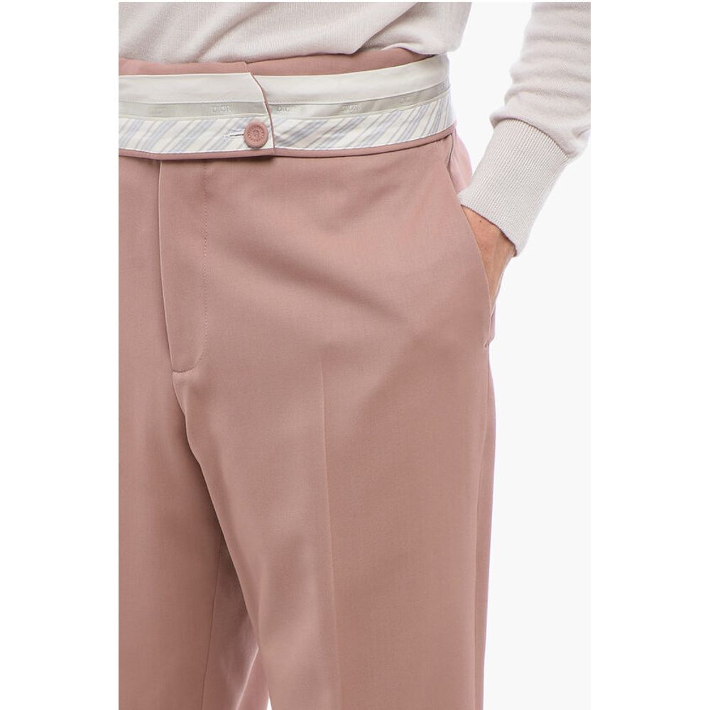 Wool Cigarette Pants with Pleats