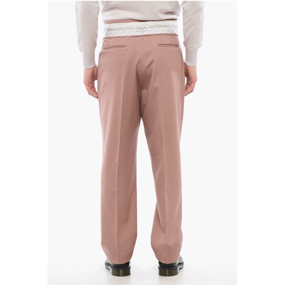 Wool Cigarette Pants with Pleats