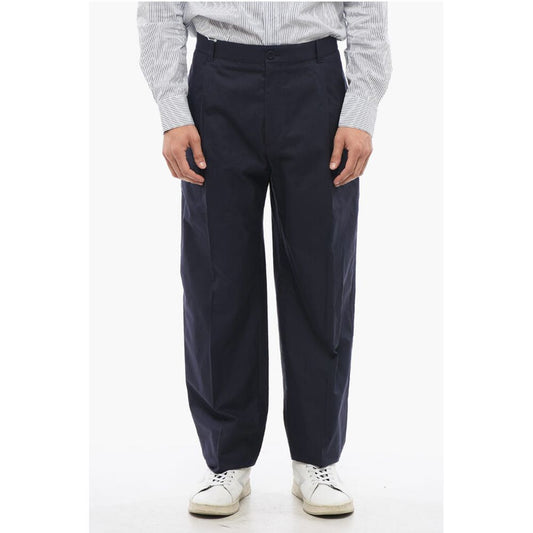 ICONS Single-pleated Cotton Blend Pants