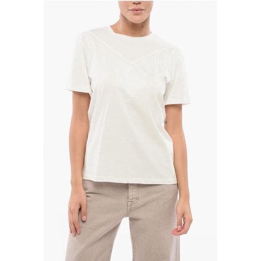 Cotton UNDER WORLD Crew-neck T-shirt with Fringes