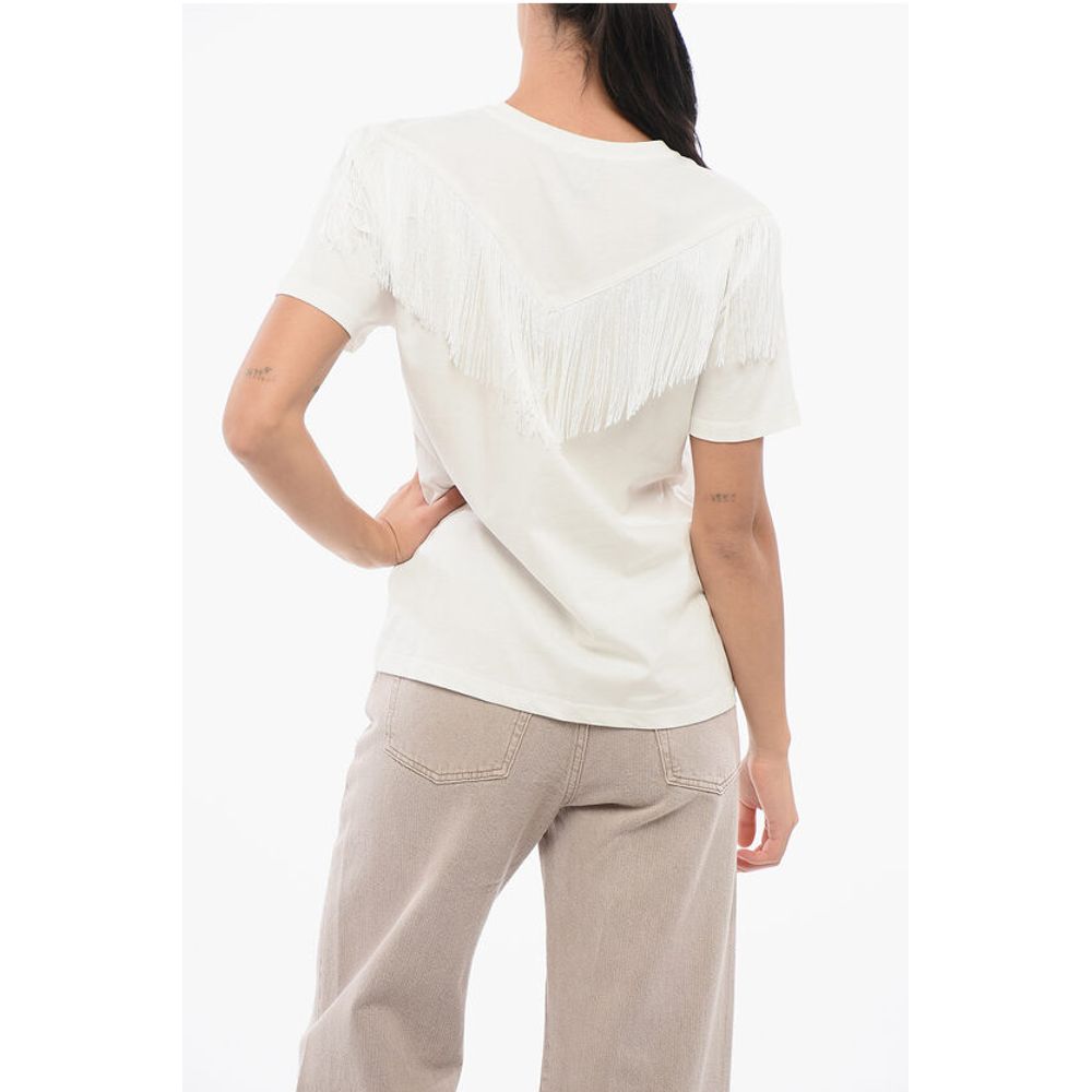 Cotton UNDER WORLD Crew-neck T-shirt with Fringes