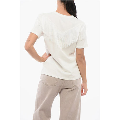 Cotton UNDER WORLD Crew-neck T-shirt with Fringes