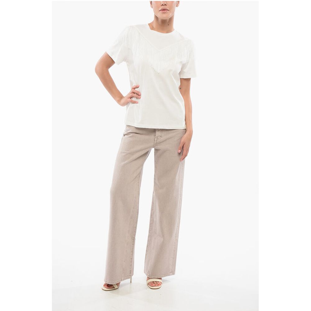 Cotton UNDER WORLD Crew-neck T-shirt with Fringes
