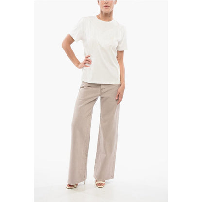 Cotton UNDER WORLD Crew-neck T-shirt with Fringes