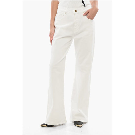 DENIM Light Wash WANDA Flared Jeans with Golden-Effect Butto