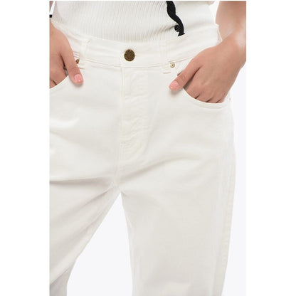 DENIM Light Wash WANDA Flared Jeans with Golden-Effect Butto