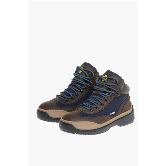 Leather HIKING Booties with Canvas Inserts