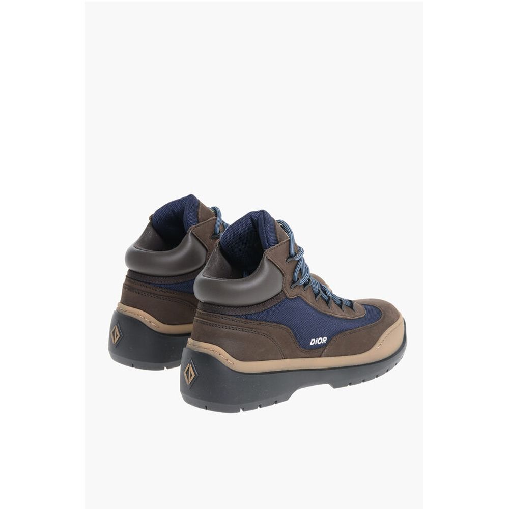 Leather HIKING Booties with Canvas Inserts