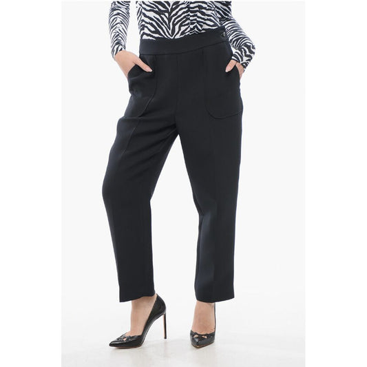 3-Pocketed Cropped Fit Wool Blend Pants