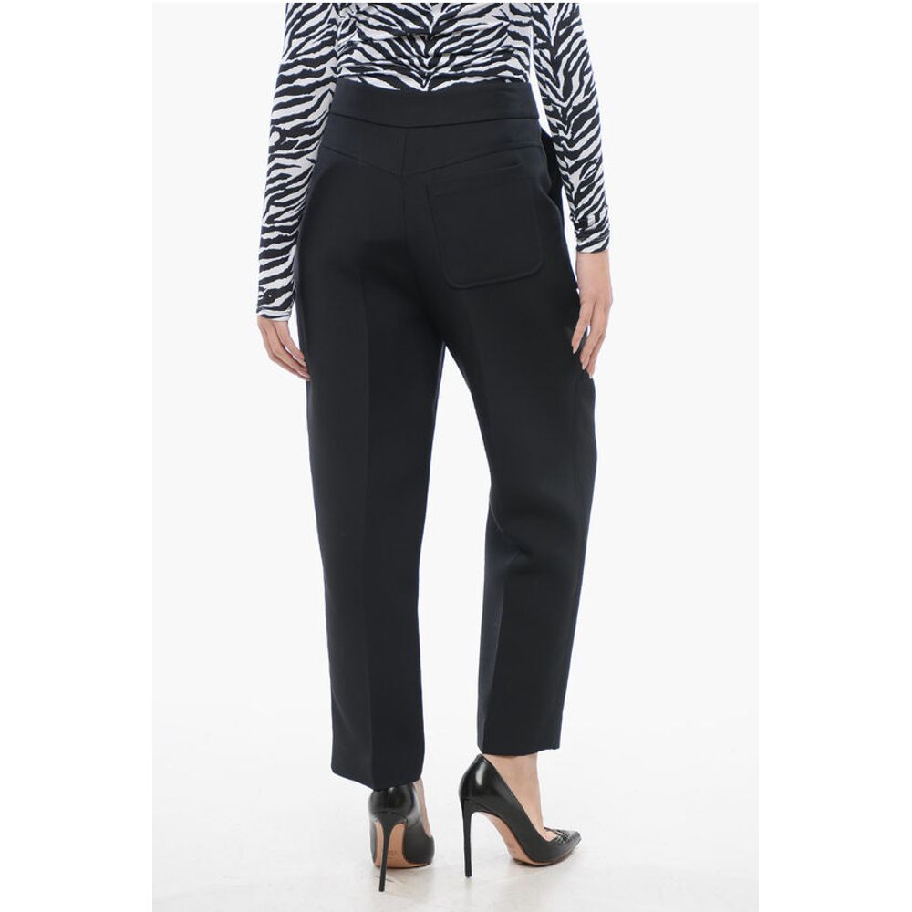3-Pocketed Cropped Fit Wool Blend Pants