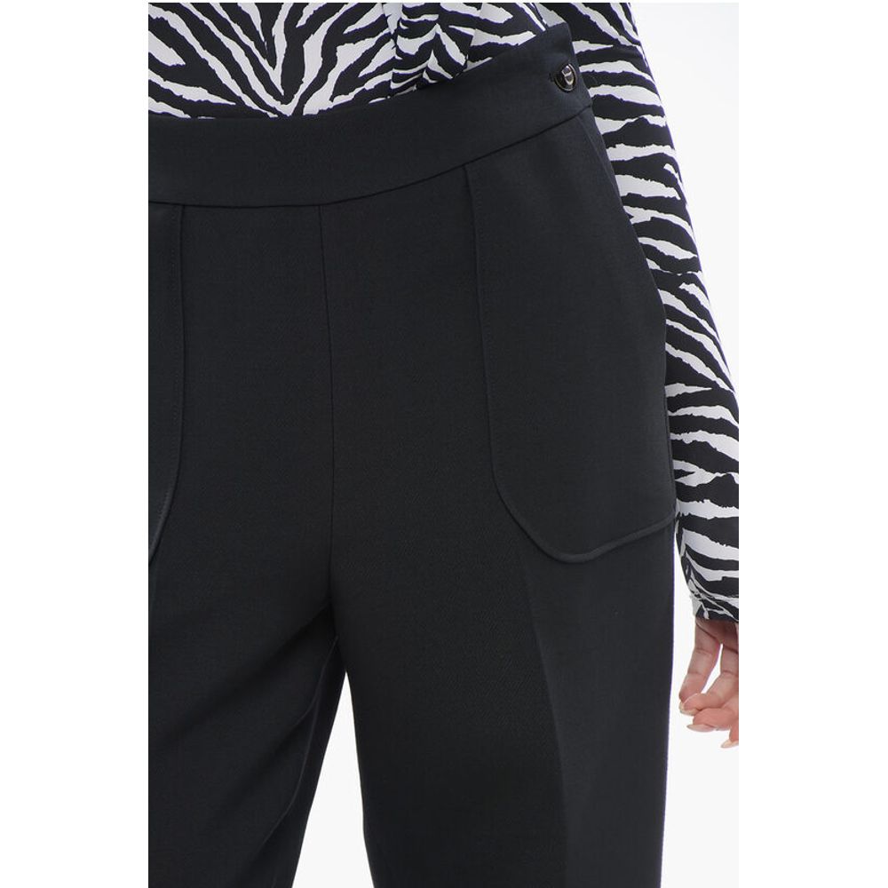 3-Pocketed Cropped Fit Wool Blend Pants