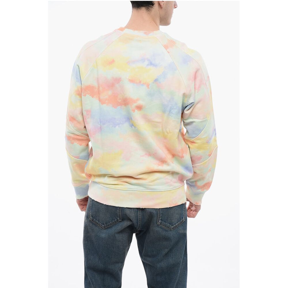 Logoed Sweatshirt with Distressed Trims