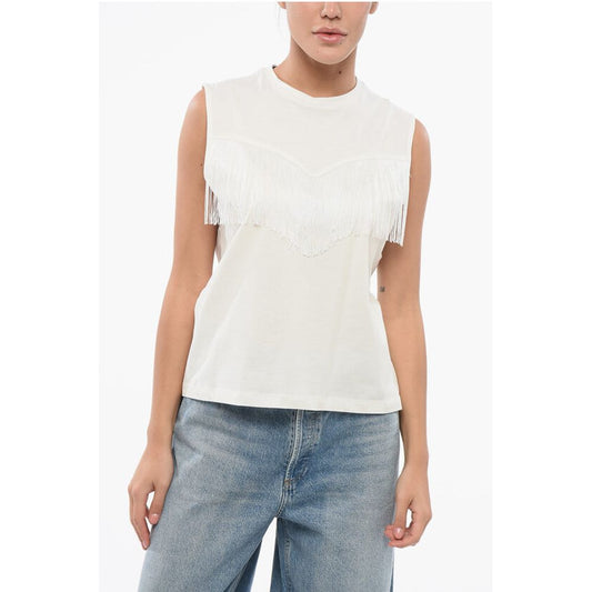 Cotton TWILIGHT Top with Fringes
