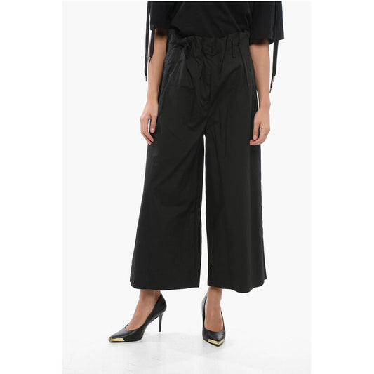 High-Waist Double Pleats POSEIDONE Flared Pants