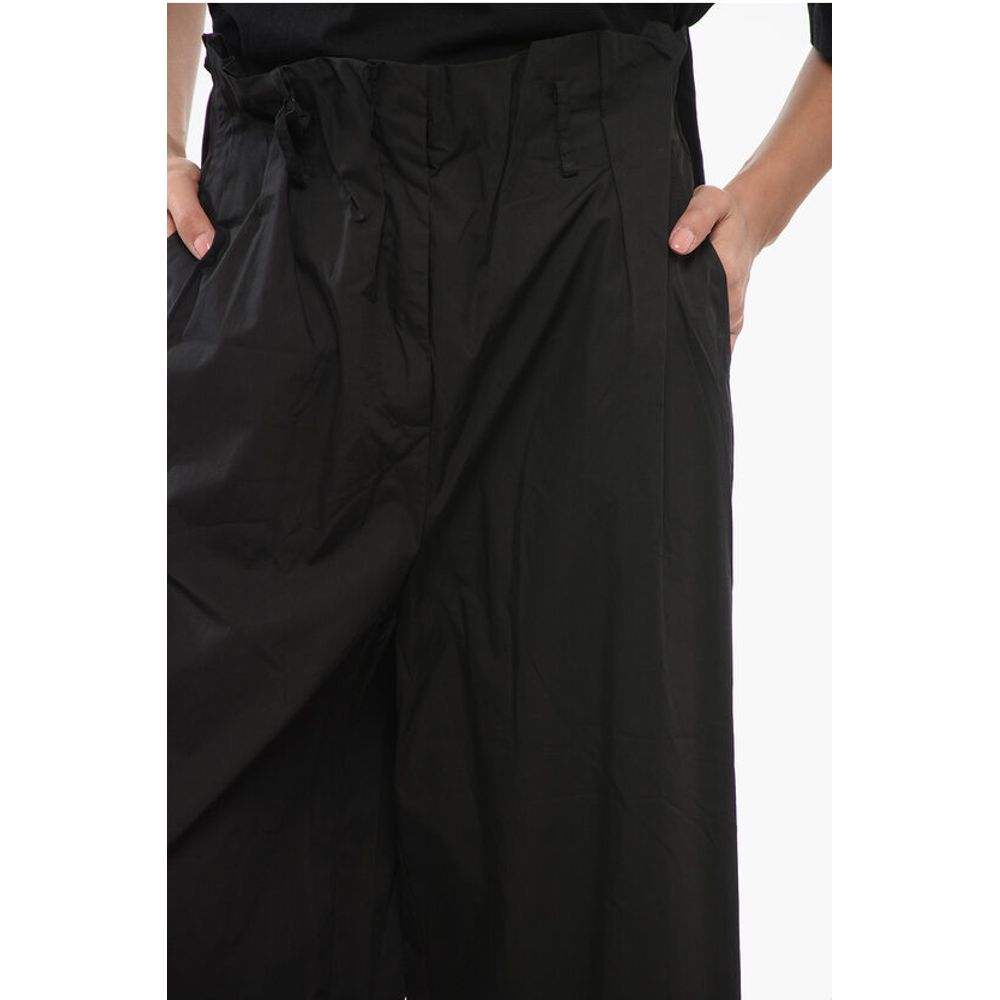 High-Waist Double Pleats POSEIDONE Flared Pants