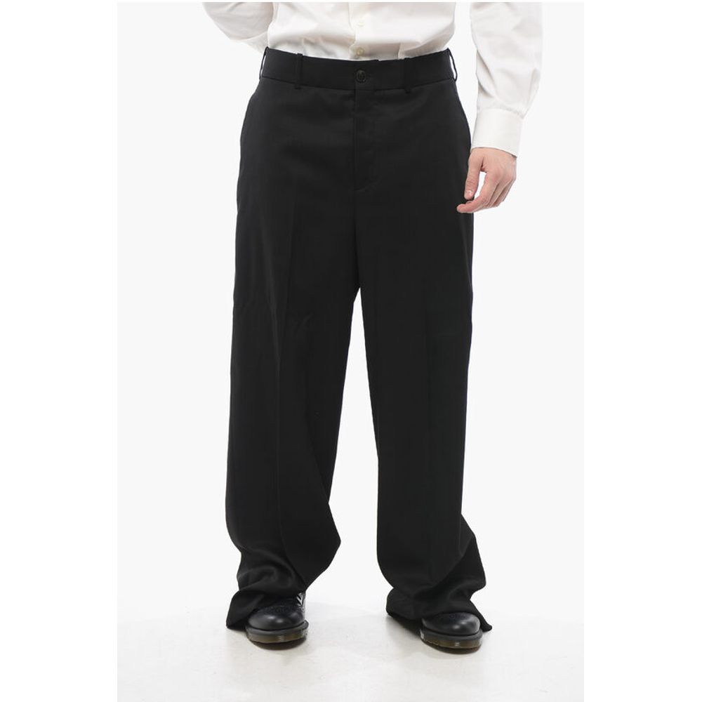Hidden Buttoning Loose Fit Pants