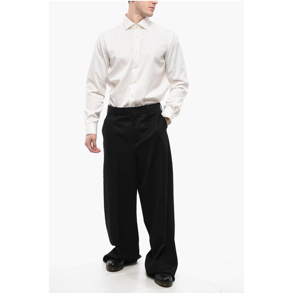 Hidden Buttoning Loose Fit Pants