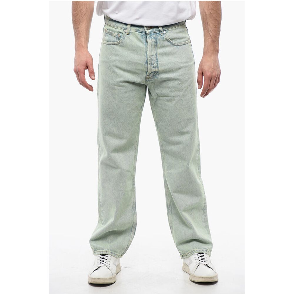 Straight Fit OVERDYE LOGO Denims with Belt Loops 24cm