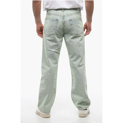 Straight Fit OVERDYE LOGO Denims with Belt Loops 24cm