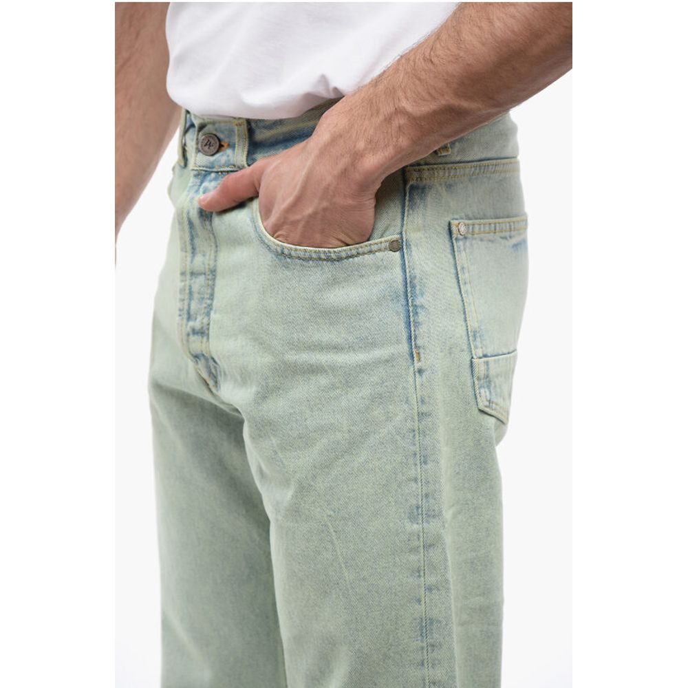 Straight Fit OVERDYE LOGO Denims with Belt Loops 24cm